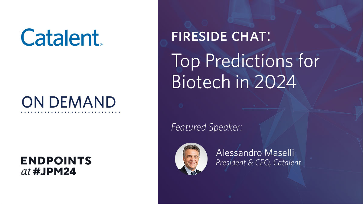 Six Top Predictions For Biotech In 2024 Catalent Pharma Solutions   Endpoints JPM2024 Alessandro OD 